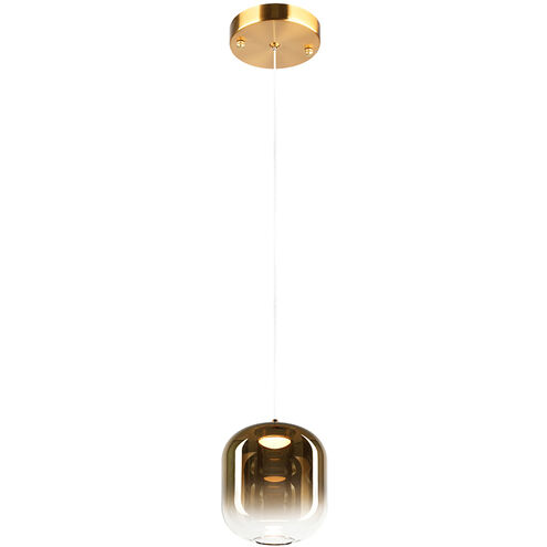 Refrax 1 Light 5.5 inch Aged Gold Brass Pendant Ceiling Light