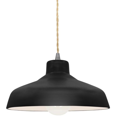 Radiance LED 11.5 inch Carbon Matte Black and Brushed Nickel Pendant Ceiling Light