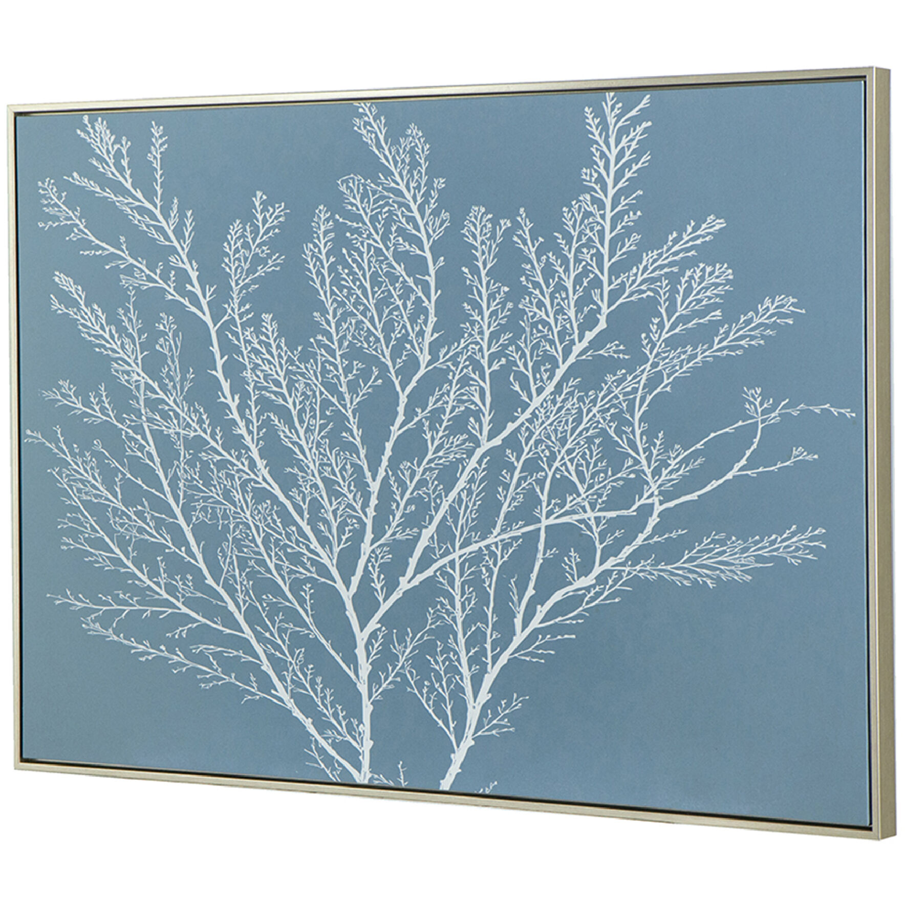 Kailani Blue/White/Gold Wall Art