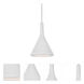 Gala LED Satin Nickel Cord Pendant Ceiling Light in White Glass