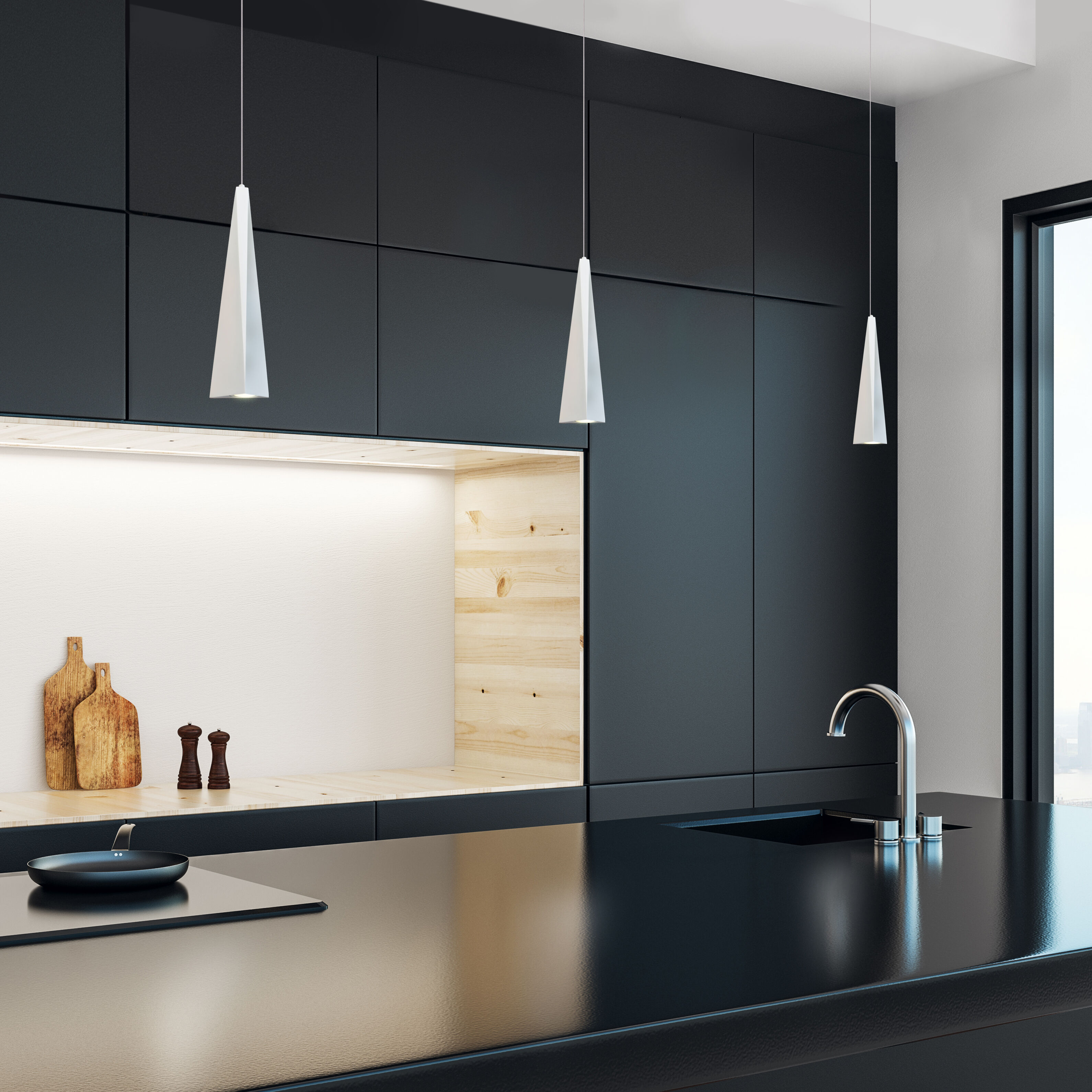 Polaris 5.25 inch White Pendant Ceiling Light