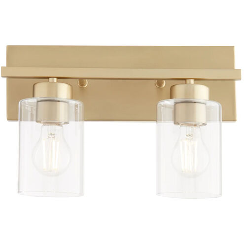 Carter 2 Light 14 inch Aged Brass Vanity Light Wall Light
