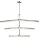 Kelly by Kelly Wearstler Linea LED 56 inch Antique Nickel Three Tier Chandelier Ceiling Light