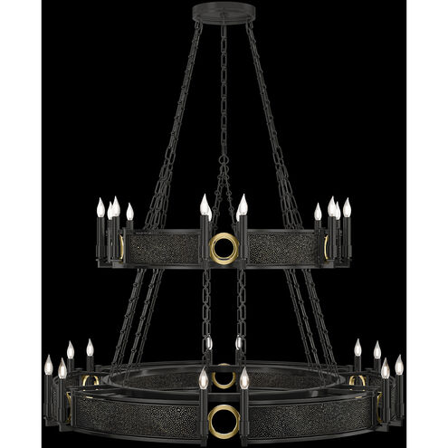 Mirage 24 Light 50 inch Black Chandelier Ceiling Light