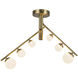 Juniper LED 7.38 inch Brushed Gold Semi Flush Mount Ceiling Light