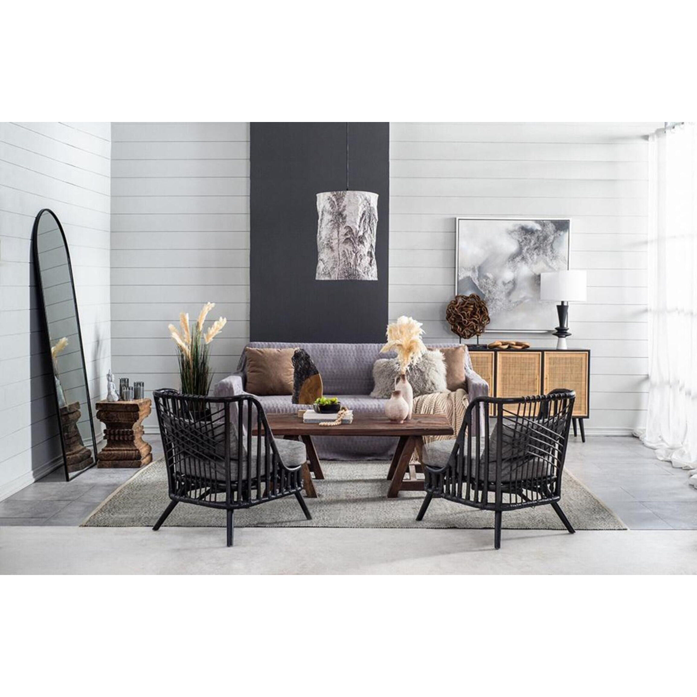 Pagar Natural and Grey Chair, With Cushion