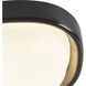 Pebble 8.25 inch Glossy Black Flush Mount Ceiling Light