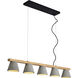 Zain 5 Light 43.25 inch Brown Linear Pendant Ceiling Light