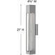 Vapor LED 21 inch Titanium Outdoor Wall Mount Lantern, Medium
