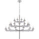 Kelly Wearstler Liaison 32 Light 47.5 inch Polished Nickel Triple Tier Chandelier Ceiling Light in (None)