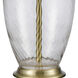 Remmy 28 inch 150.00 watt Clear with Antique Brass Table Lamp Portable Light