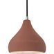 Radiance 1 Light 8 inch Canyon Clay and Brushed Nickel Pendant Ceiling Light