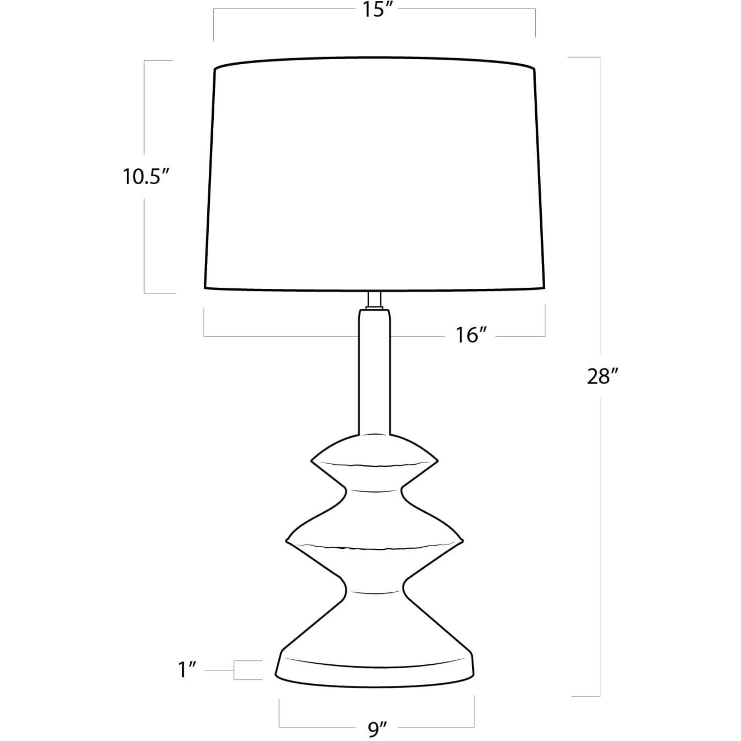 Hope 28 inch 150.00 watt White Table Lamp Portable Light