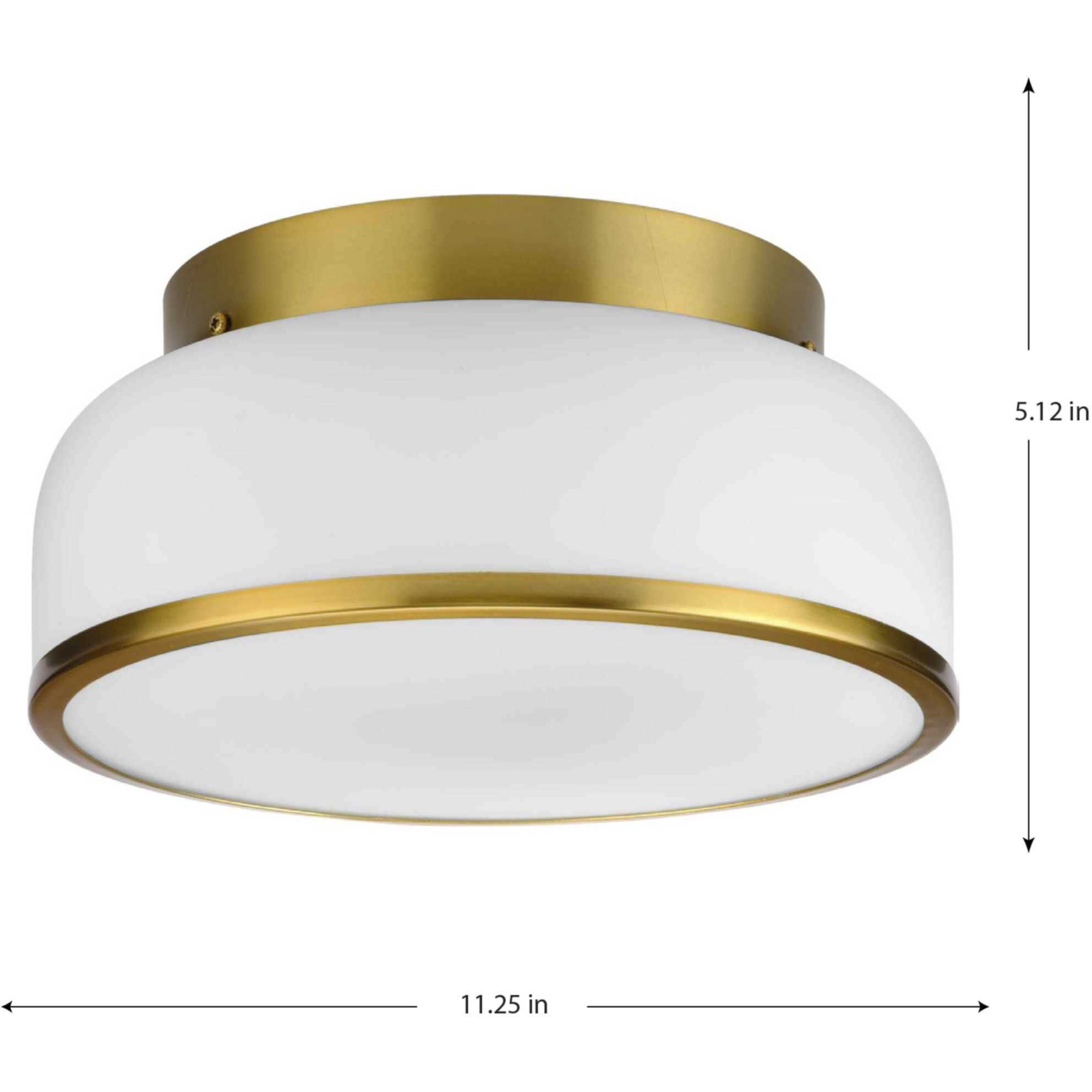 Parkhurst 2 Light 11.25 inch Brushed Bronze Flush Mount Ceiling Light