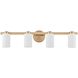 Bedminster 4 Light 30.5 inch Champagne Gold Vanity Light Wall Light
