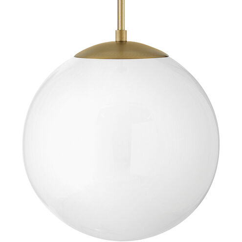Warby LED 14 inch Heritage Brass Indoor Chandelier Ceiling Light in Etched White