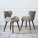 Upholstered Taupe Dining Chairs in Beige, Set of 2