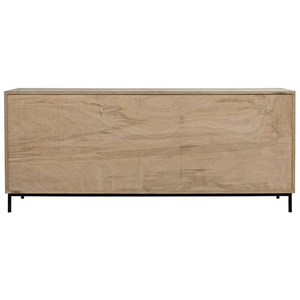 Herringbone 76.5 X 20 inch Matte Black Sideboard