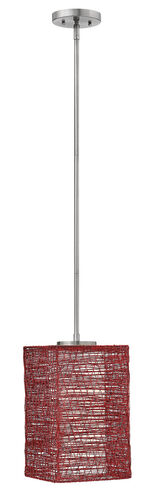 Maya 1 Light 8 inch Brushed Nickel Mid-Pendant Ceiling Light