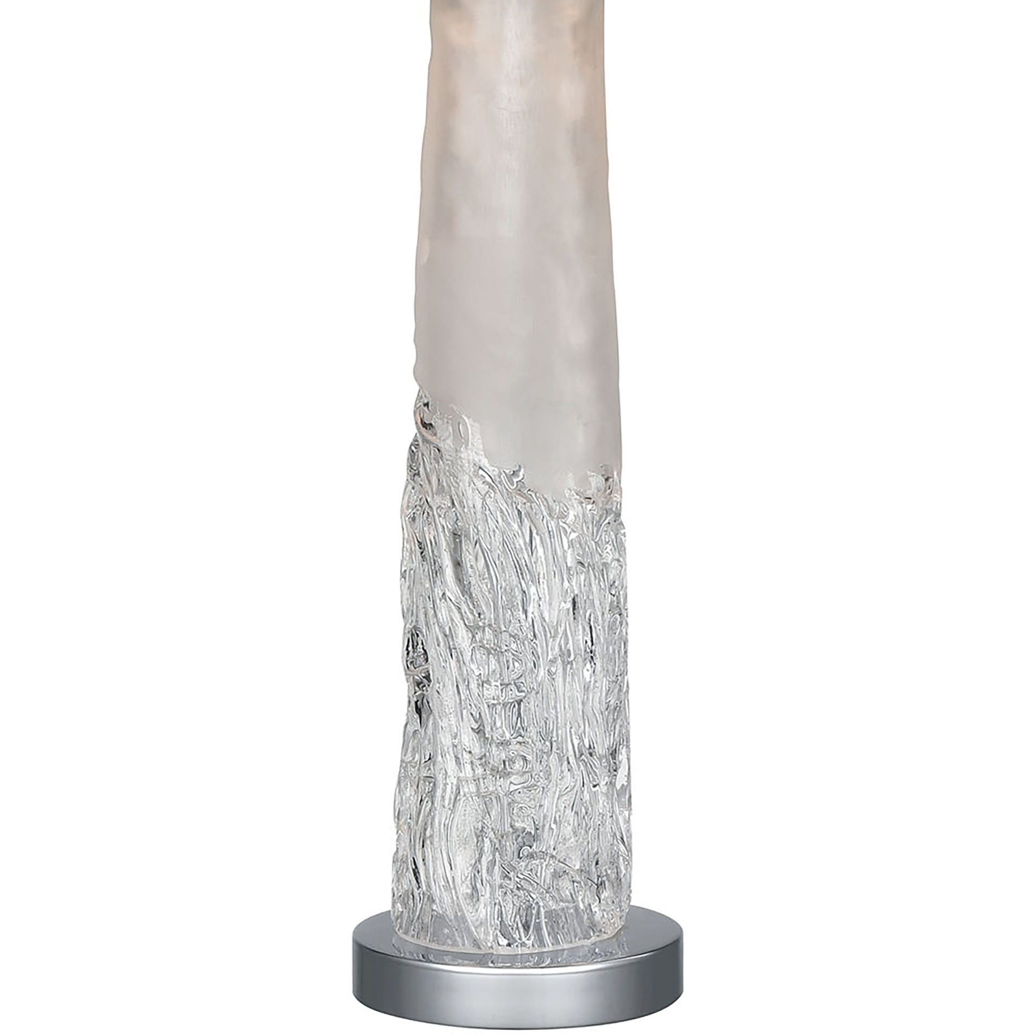 Juneau 30 inch 150 watt Clear with Polished Nickel Table Lamp Portable Light