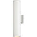 MOCO Silo 2 Light 20 inch Textured White Outdoor Wall Mount Lantern, Coastal Elements
