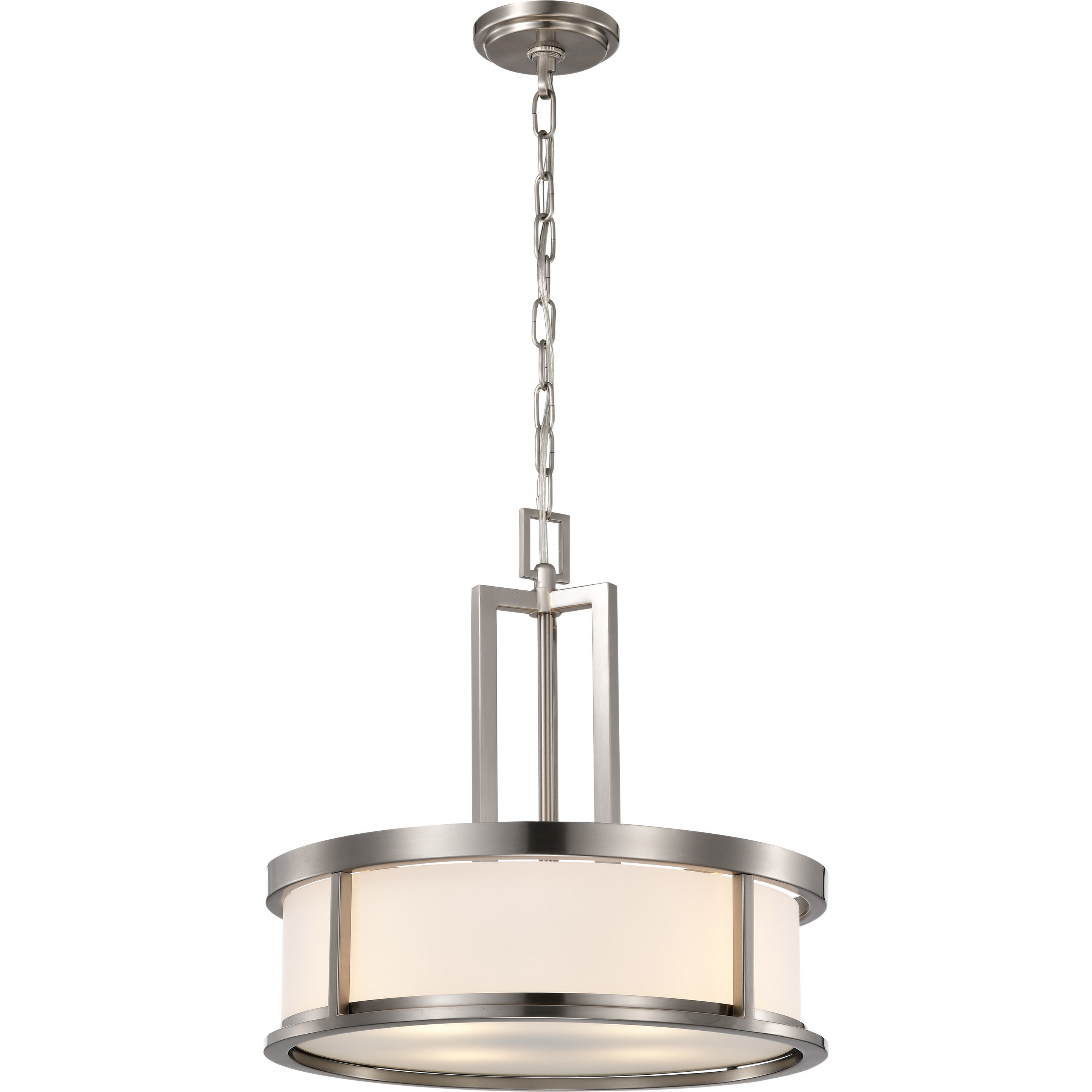 Odeon 4 Light 17 inch Brushed Nickel Pendant Ceiling Light