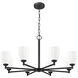 Oren 8 Light 42 inch Matte Black Chandelier Ceiling Light