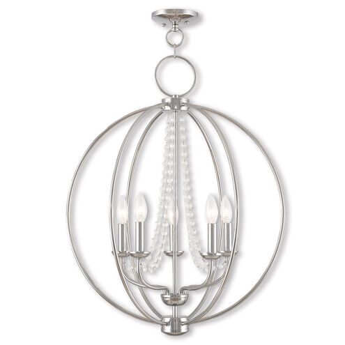 Arabella 5 Light 22 inch Polished Chrome Chandelier Ceiling Light