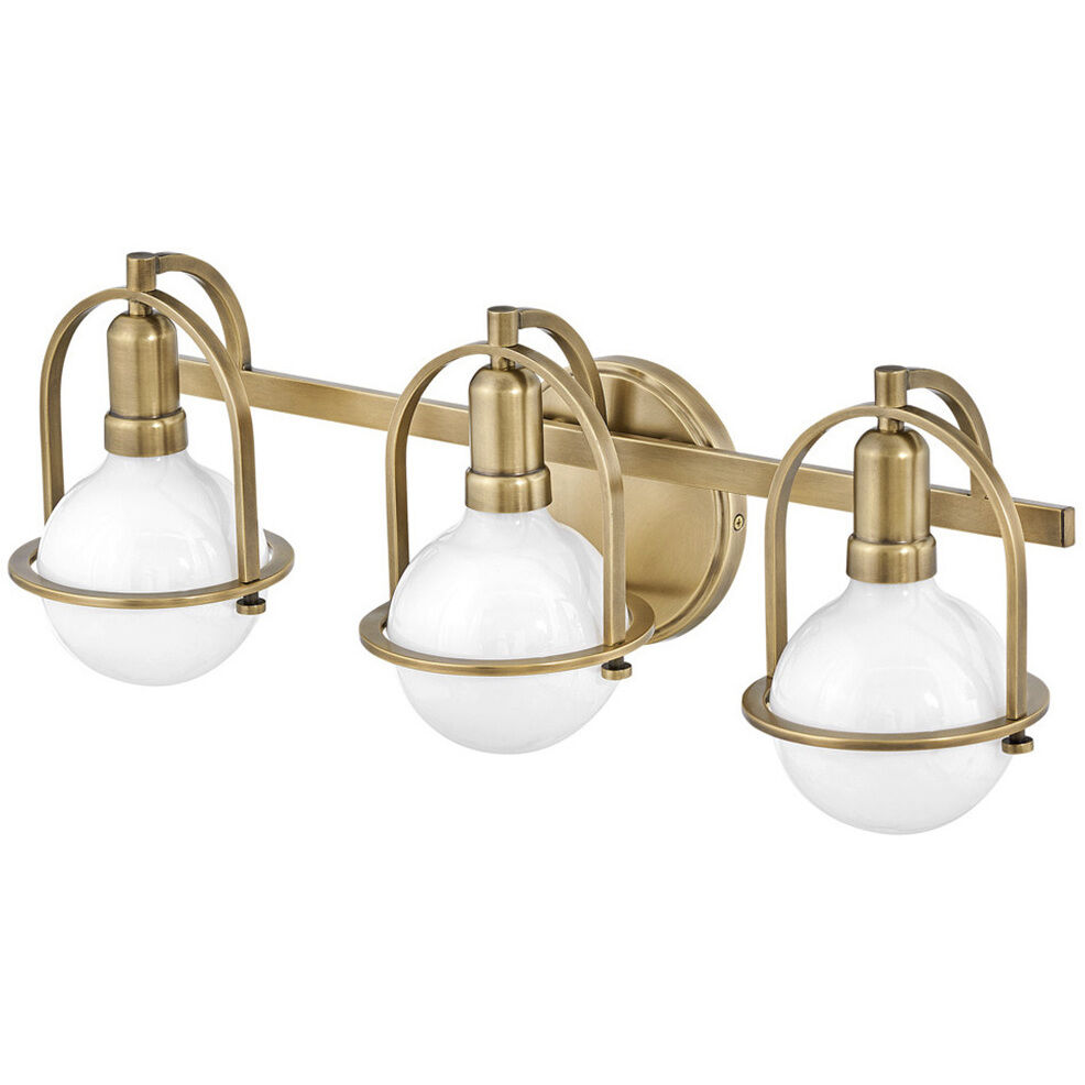 Somerset 3 Light 25 inch Heritage Brass Vanity Light Wall Light