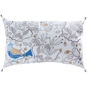 Northdell 26 X 5.5 inch Blue with Crema Lumbar Pillow, Cover Only
