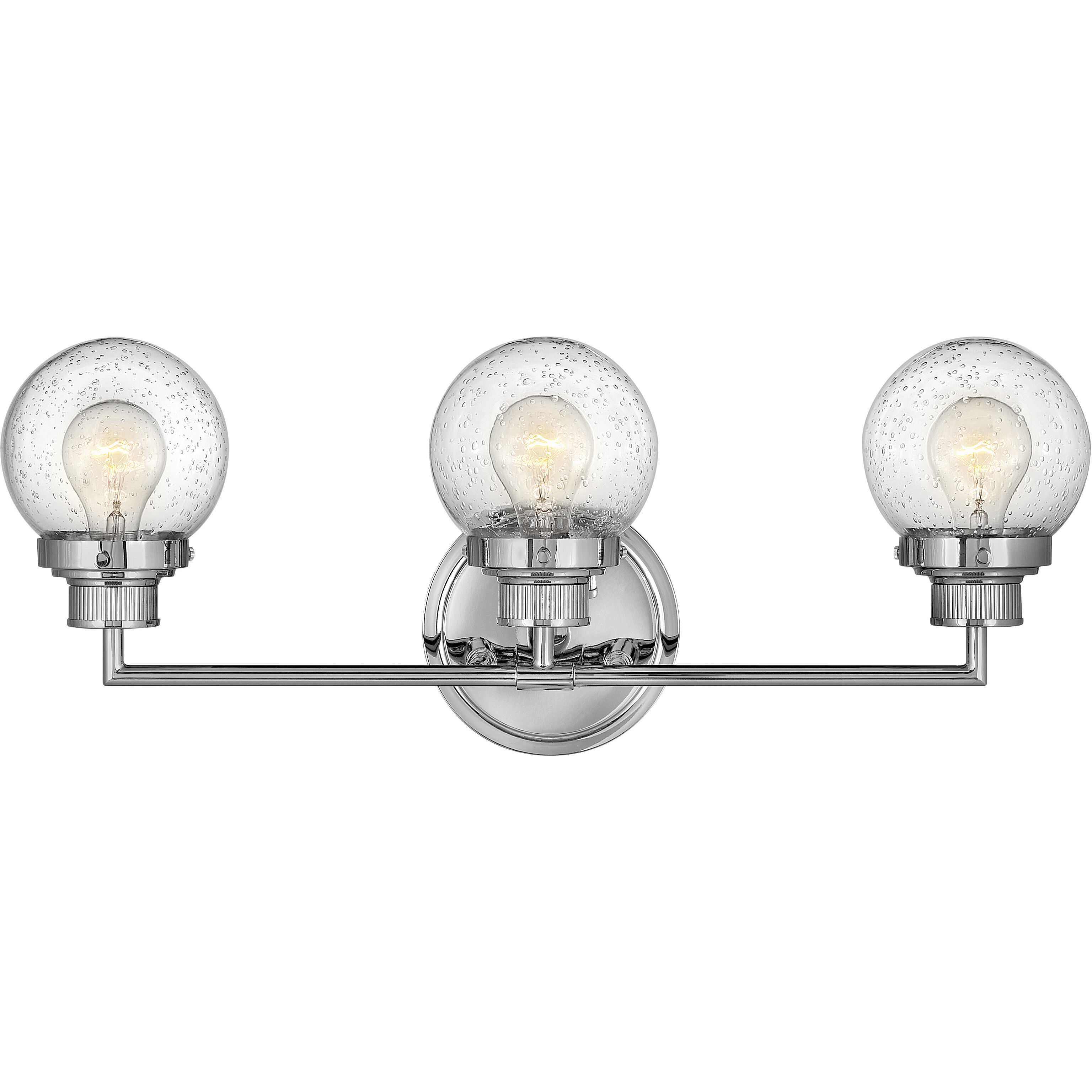 Poppy 3 Light 24.25 inch Chrome Vanity Light Wall Light