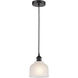 Edison Dayton 1 Light 6 inch Matte Black Mini Pendant Ceiling Light