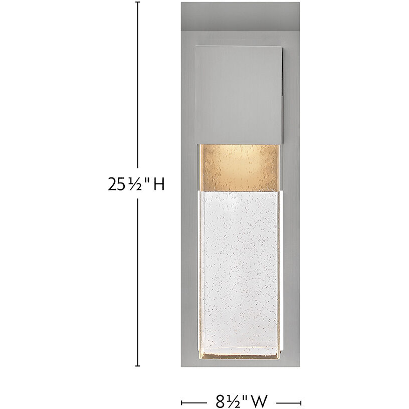 Coastal Elements Alex 1 Light 25.5 inch Antique Brushed Aluminum Outdoor Wall Mount