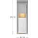 Coastal Elements Alex 1 Light 25.5 inch Antique Brushed Aluminum Outdoor Wall Mount