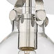 Newton Bell 3 Light 19.63 inch Polished Nickel Flush Mount Ceiling Light in Clear Glass