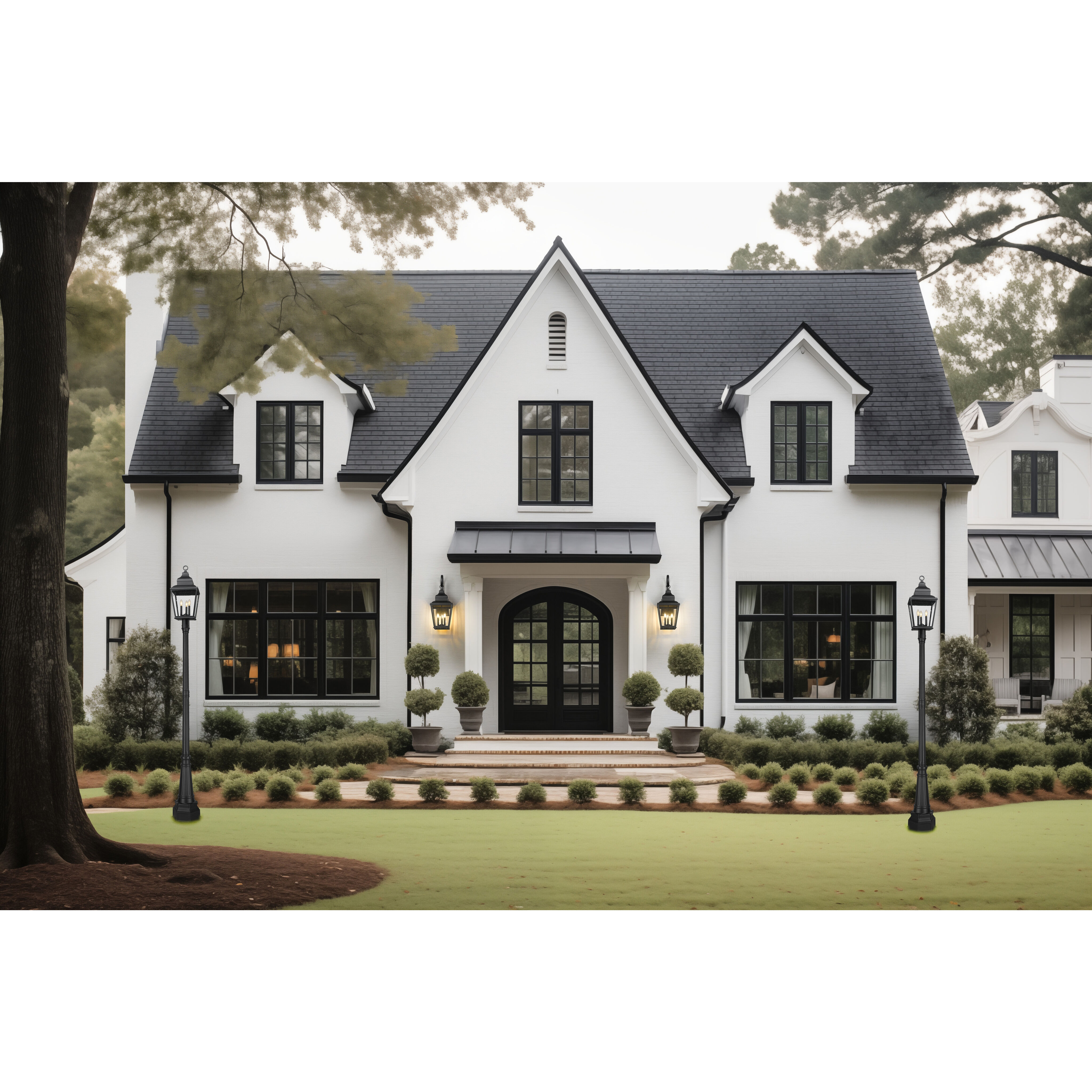 Raphael 3 Light 110 inch Sand Black Outdoor Post Mounted Fixture in Soft Sand Black