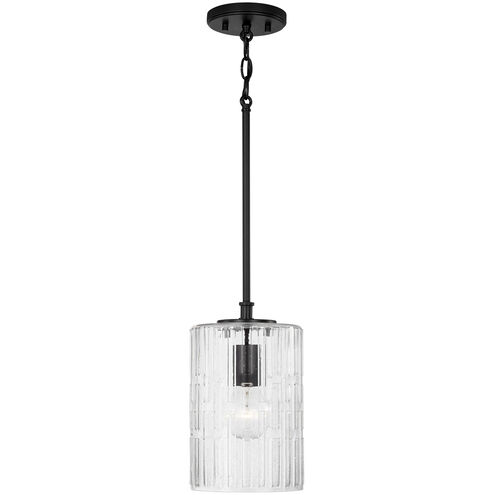 Emerson 1 Light 7 inch Matte Black Pendant Ceiling Light