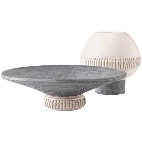 Taza Graphite Centerpiece and Vase Set, Set of 2