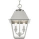 Wentworth 2 Light 9 inch Brushed Nickel Outdoor Pendant Lantern, Medium