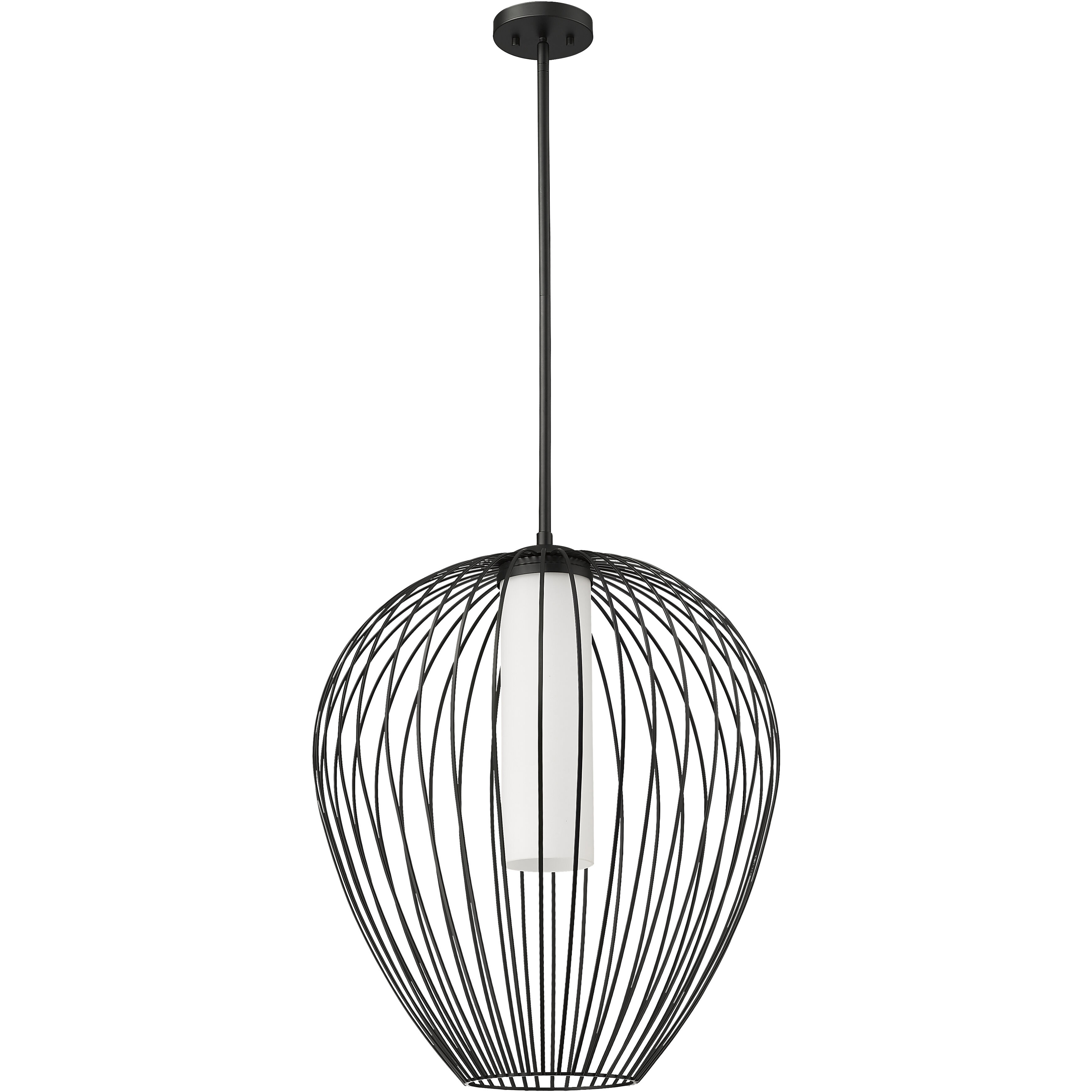 Savanti 1 Light 22 inch Matte Black Pendant Ceiling Light