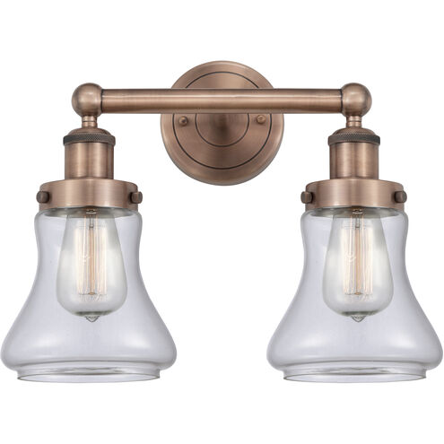 Bellmont 2 Light 15.5 inch Antique Copper Bath Vanity Light Wall Light in Clear