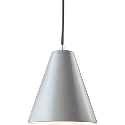 Radiance 1 Light 10 inch White Crackle Pendant Ceiling Light