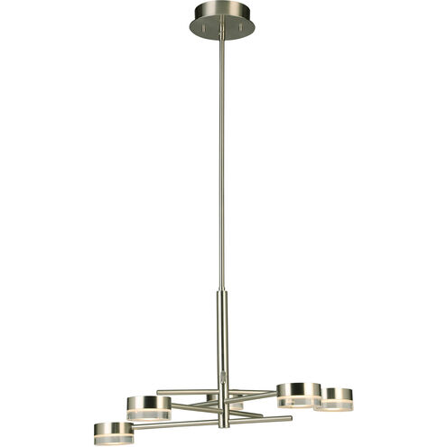 Transton LED 23 inch Brushed Nickel Chandelier Ceiling Light