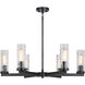 Weaver 6 Light 30 inch Black Pendant Ceiling Light