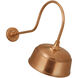 Thomas O'Brien Academy Barn Light LED 22 inch Soft Copper Angled Flynn Barn Light in 12.5" Soft Copper Rockhouse Shade