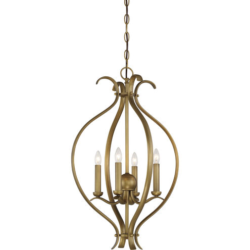 Dillard 4 Light 16.13 inch Natural Brass Pendant Ceiling Light