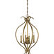 Dillard 4 Light 16 inch Natural Brass Pendant Ceiling Light
