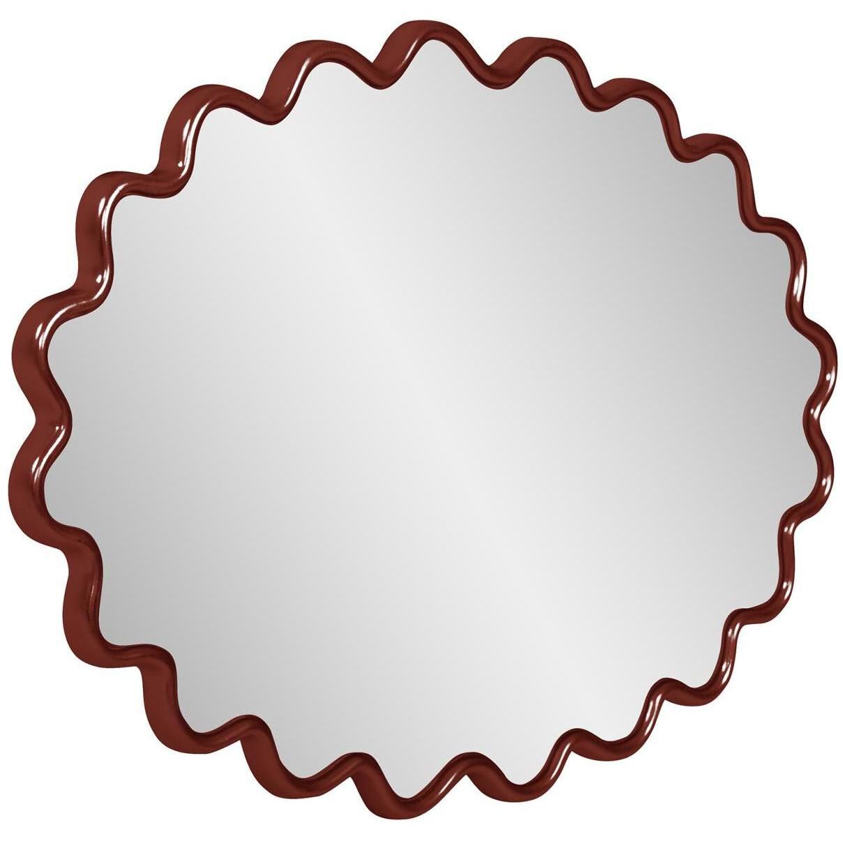 Cloud 36 X 24 inch Burgundy Mirror