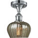 Edison Fenton 1 Light 6.5 inch Polished Chrome Semi-Flush Mount Ceiling Light in Mercury Glass