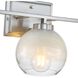 Yep Elliott Vanity Wall Light in Pewter, Clear Glass